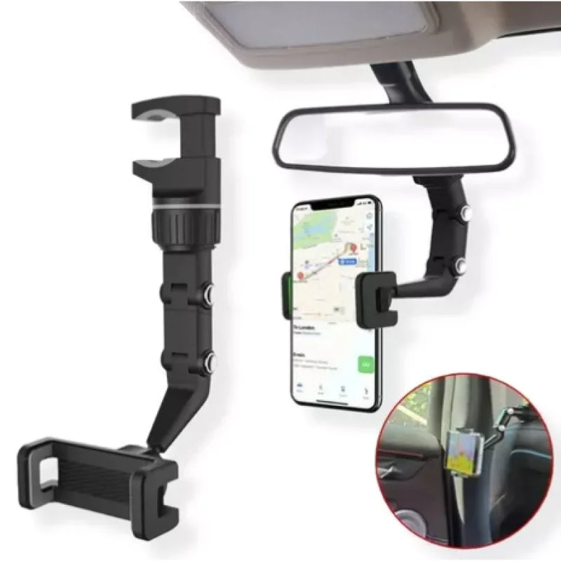 Transforme Seu Carro com Praticidade Máxima: Suporte Celular Para Retrovisor Universal – Fixação Segura, Visualização Perfeita e Total Conforto Durante a Direção.