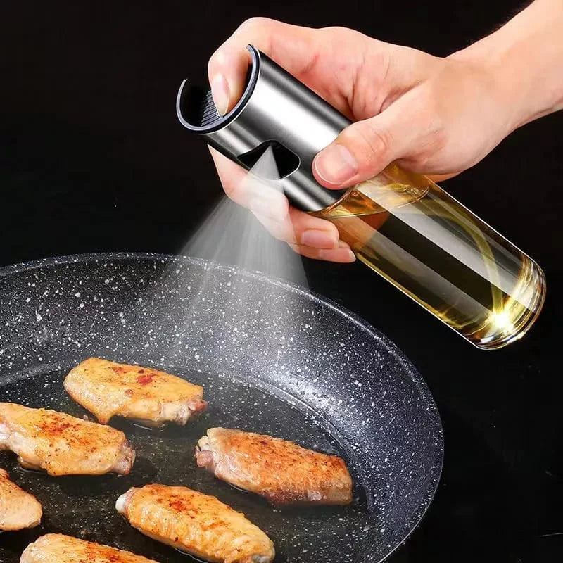 Spray de Azeite Pulverizador Borrifador - Vidro e INOX, 200ml - Precisão e Elegância para Cozinhar com Saúde!