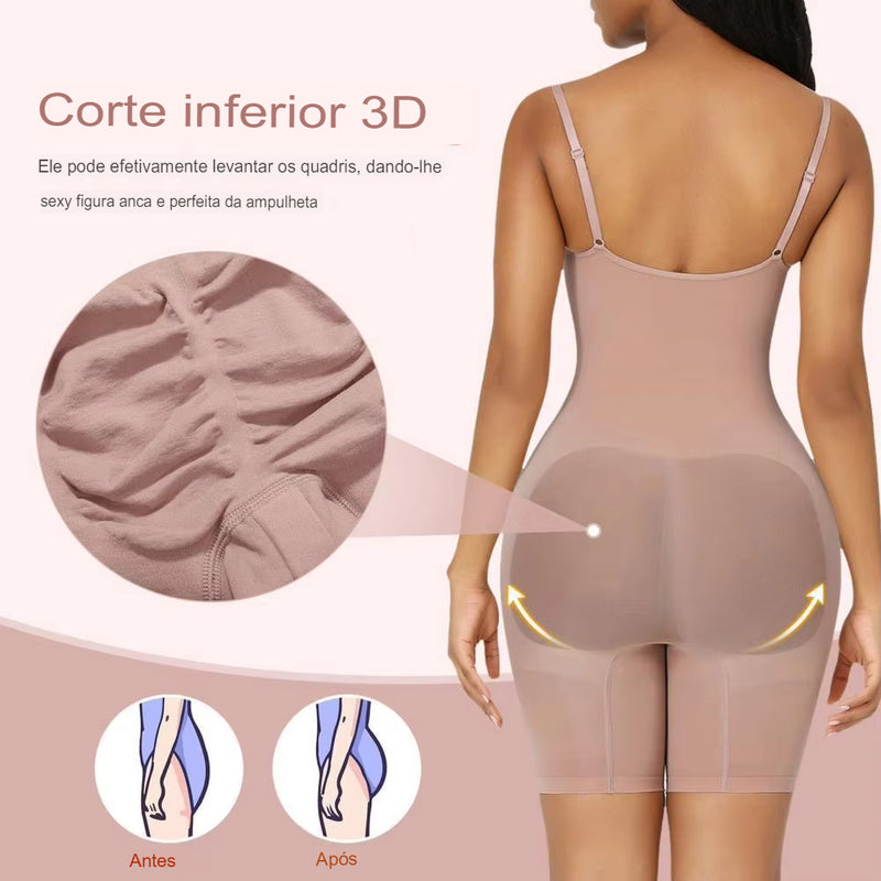 Transforme Seu Corpo em Minutos: Experimente o Body e Short Modelador Sem Costura e Sinta a Diferença